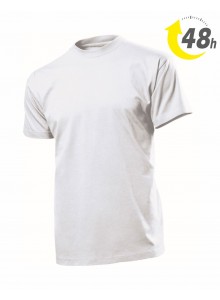 Unisex környakas póló, fehér  - 48 órán belül Önnél!*