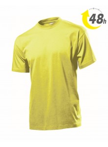Unisex környakas póló, citromsárga- 48 órán belül Önnél!*